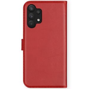 Selencia Étui de téléphone portefeuille en cuir véritable Galaxy A32 (4G) - Rouge