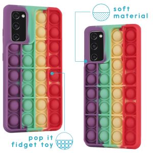 iMoshion ﻿Pop It Fidget Toy - Coque Pop It Galaxy S20 FE - Rainbow