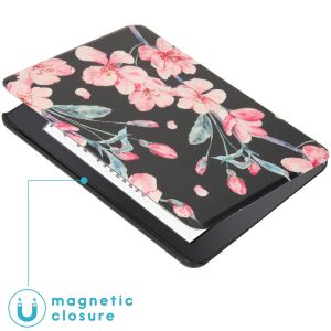 iMoshion ﻿Étui de liseuse portefeuille design Slim Hard Sleepcover Amazon Kindle Paperwhite 4 - Blossom
