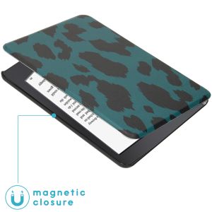 iMoshion ﻿Design Slim Hard Sleepcover Amazon Kindle Paperwhite 4 - Green Leopard