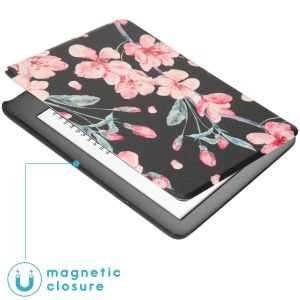 iMoshion ﻿Étui de liseuse portefeuille design Slim Hard Sleepcover Amazon Kindle 10 - Blossom