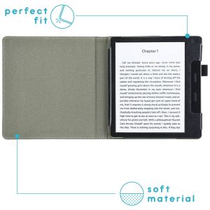 iMoshion Étui de liseuse en cuir végan Amazon Kindle Oasis 3 - Noir