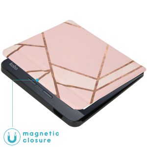 iMoshion ﻿Design Slim Hard Sleepcover avec support Kobo Libra H2O - Pink Graphic