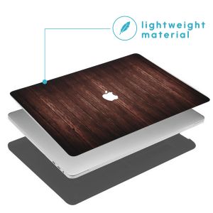 iMoshion Coque Design Laptop MacBook Pro 13 pouces (2016-2019) - A1708 / A2159 - Dark Brown Wood