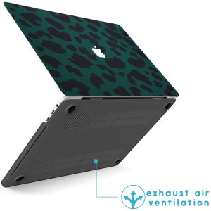 iMoshion Coque Design Laptop MacBook Pro 15 pouces (2016-2019) - A1707 / A1990 - Green Leopard