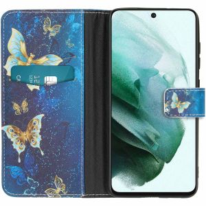 iMoshion Coque silicone design Galaxy S21 FE - Blue Butterfly