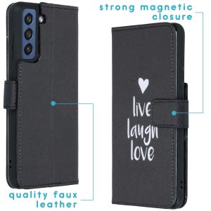 iMoshion Coque silicone design Galaxy S21 FE - Live Laugh Love