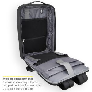 Accezz Modern Series Laptop Backpack - Sac à dos pour ordinateur portable - Convient aux ordinateurs portables jusqu'a 15,6 pouces - Noir
