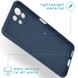 iMoshion Coque Couleur Xiaomi Mi 11 Lite (5G/4G) / 11 Lite 5G NE - Bleu