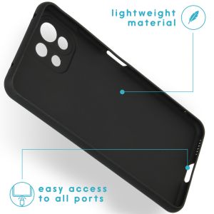 iMoshion Coque Couleur Xiaomi Mi 11 Lite (5G/4G) / 11 Lite 5G NE - Noir