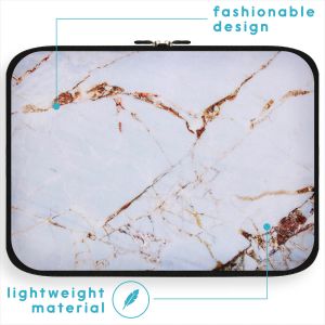 iMoshion Universele Design Sacoche 13 pouces - White Marble