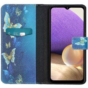iMoshion Coque silicone design Samsung Galaxy A32 (5G) - Blue Butterfly