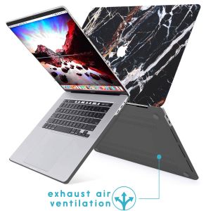 iMoshion Coque Design Laptop MacBook Pro 16 pouces (2019) - A2141 - Black Marble