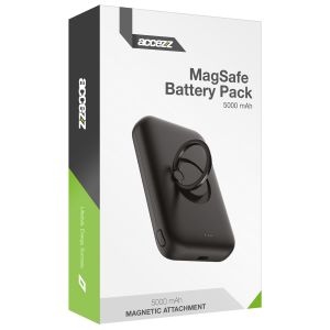 Accezz Batterie externe MagSafe - 5000 mAh - Batterie externe sans fil avec porte-bague - Noir
