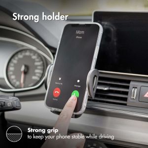 iMoshion Support de téléphone pour voiture - Universel - Réglable - Grille de ventilation - Recharger - Noir