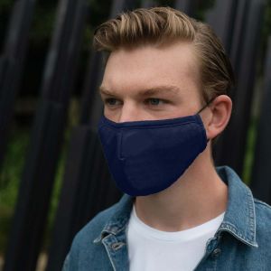 iMoshion 100 pack - Réutilisable, masque lavable avec 3 couches de coton - Bleu foncé