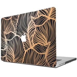 iMoshion Coque Design Laptop pour MacBook Pro 14 pouces (2021) / Pro 14  pouces (2023) M3 chip - Golden Leaves