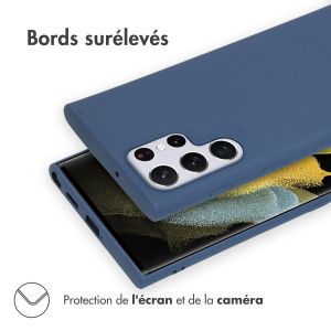 iMoshion Coque Couleur Samsung Galaxy S22 Ultra - Bleu foncé