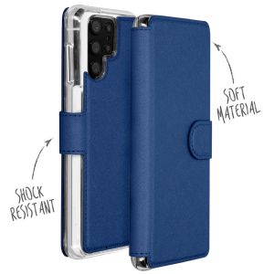 Accezz Étui de téléphone Xtreme Wallet Samsung Galaxy S22 Ultra - Bleu foncé