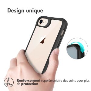 iMoshion Coque Rugged Hybrid iPhone SE (2022 / 2020) / 8 / 7 - Noir / Transparent