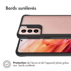 iMoshion Coque Rugged Hybrid Samsung Galaxy S21 - Noir / Transparent