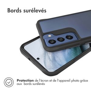 iMoshion Coque Rugged Hybrid Samsung Galaxy S21 FE - Noir / Transparent