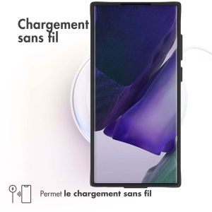 iMoshion Coque Rugged Hybrid Samsung Galaxy S22 Ultra - Noir / Transparent