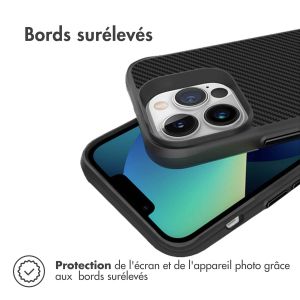 iMoshion Coque Rugged Hybrid Carbon iPhone 13 Pro - Noir