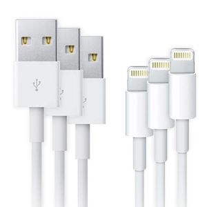 Apple 3 x Câble Lightning Original vers câble USB - 2 mètres - Blanc