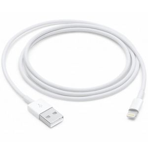 Apple Adaptateur USB original avec câble Lightning vers USB - Chargeur - 12 Watt - 1 mètre - Blanc