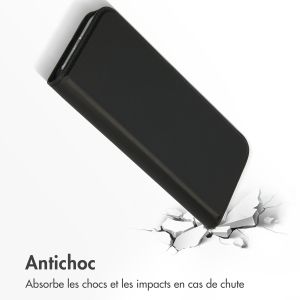Accezz Étui de téléphone Slim Folio en cuir de qualité supérieure iPhone 13 Pro - Noir