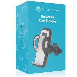 iMoshion Support de téléphone pour voiture - Réglable - Universel - Carbone - Grille de ventilation - Noir
