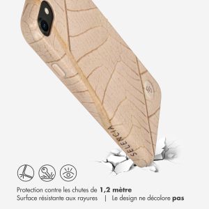Selencia Aurora Coque Fashion iPhone SE (2022 / 2020) / 8 / 7 - ﻿Coque durable - 100 % recyclée - Earth Leaf Beige