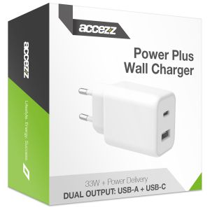 Accezz Chargeur Mural Power Plus - 33W - Blanc