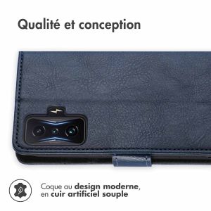 iMoshion Étui de téléphone portefeuille Luxe Xiaomi Poco F4 GT 5G - Bleu foncé