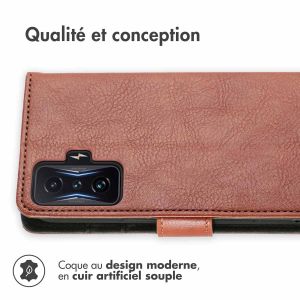 iMoshion Étui de téléphone portefeuille Luxe Xiaomi Poco F4 GT 5G - Brun
