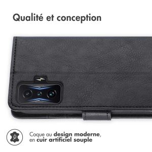 iMoshion Étui de téléphone portefeuille Luxe Xiaomi Poco F4 GT 5G - Noir