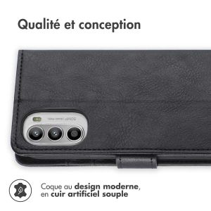 iMoshion Étui de téléphone portefeuille Luxe Motorola Moto G52 / G82 - Noir