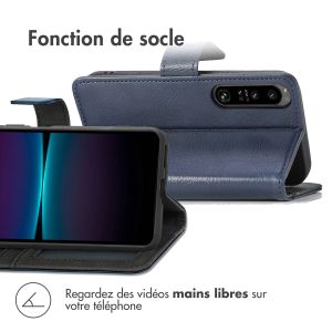 iMoshion Étui de téléphone portefeuille Luxe Sony Xperia 1 IV - Bleu foncé