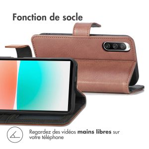 iMoshion Étui de téléphone portefeuille Luxe Sony Xperia 10 IV - Brun