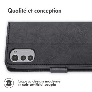 iMoshion Étui de téléphone portefeuille Luxe Motorola Moto E32 / E32s - Noir