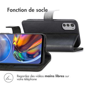 iMoshion Étui de téléphone portefeuille Luxe Motorola Moto E32 / E32s - Noir