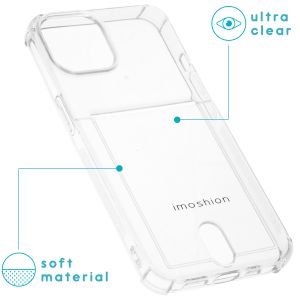 iMoshion ﻿Coque silicone avec support de passe iPhone 14 - Transparent