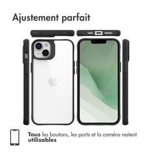 iMoshion Coque Rugged Hybrid iPhone 14 Plus - Noir / Transparent