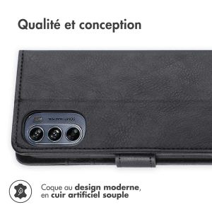 iMoshion Étui de téléphone portefeuille Luxe Motorola Moto G62 - Noir