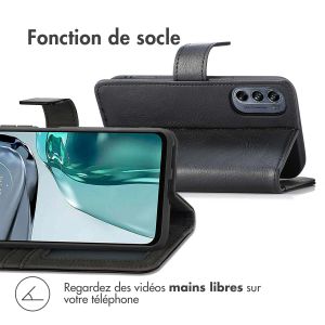 iMoshion Étui de téléphone portefeuille Luxe Motorola Moto G62 - Noir