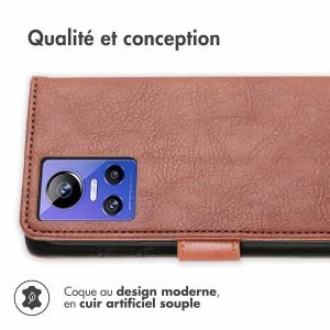 iMoshion Étui de téléphone portefeuille Luxe Realme GT Neo 3 - Brun
