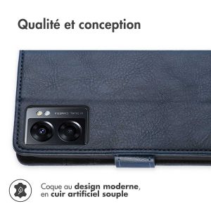 iMoshion Étui de téléphone portefeuille Luxe Oppo A77 - Bleu foncé