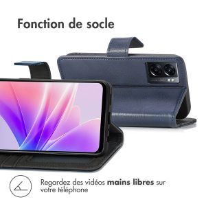 iMoshion Étui de téléphone portefeuille Luxe Oppo A77 - Bleu foncé