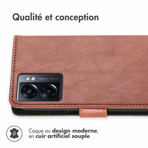 iMoshion Étui de téléphone portefeuille Luxe Oppo A77 - Brun